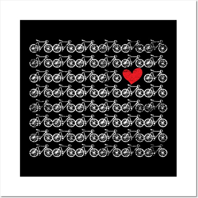 Heart Bicycles Wall Art by ShirtsShirtsndmoreShirts